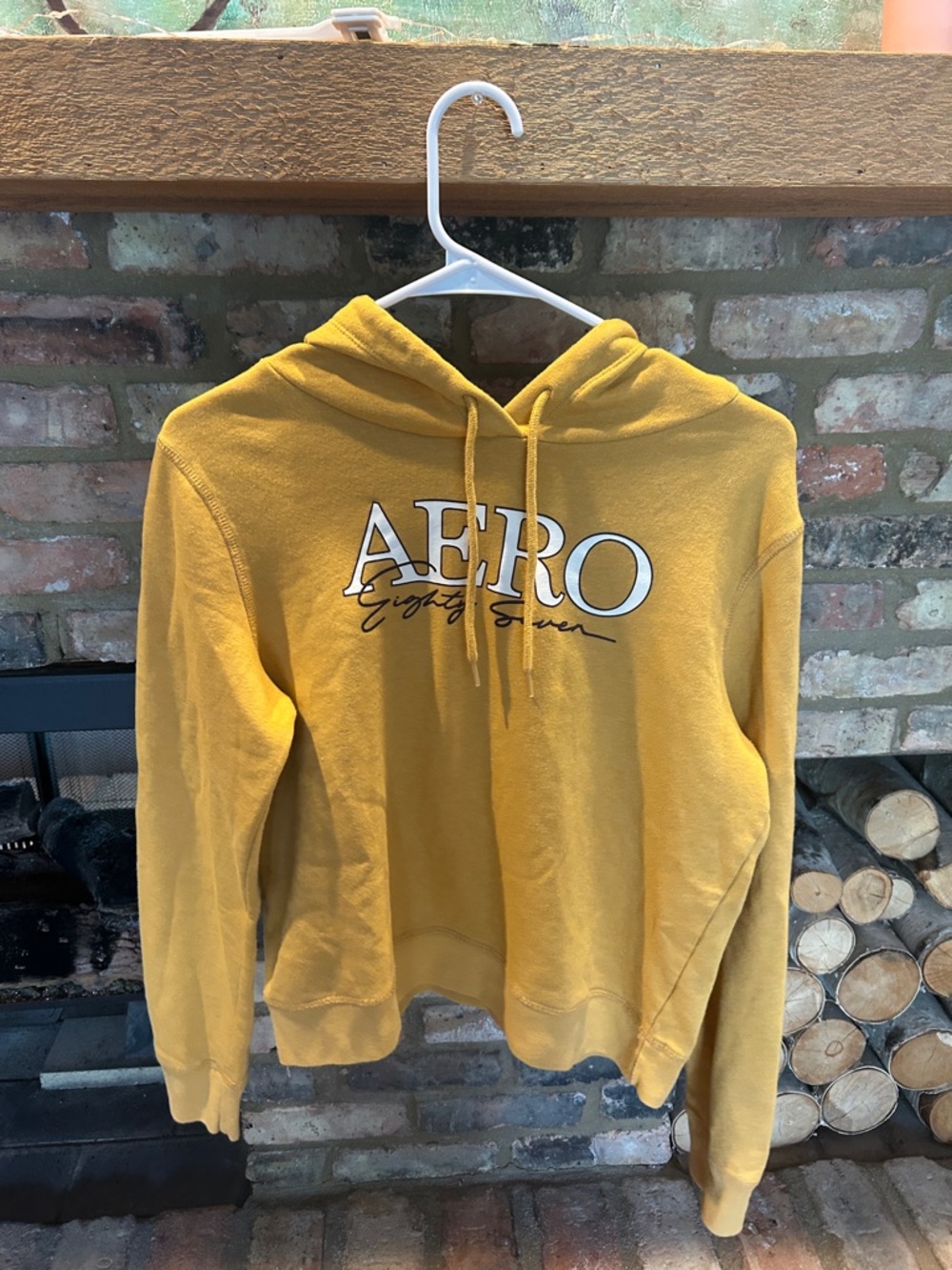 Aeropostale Yellow Pullover Hoodie